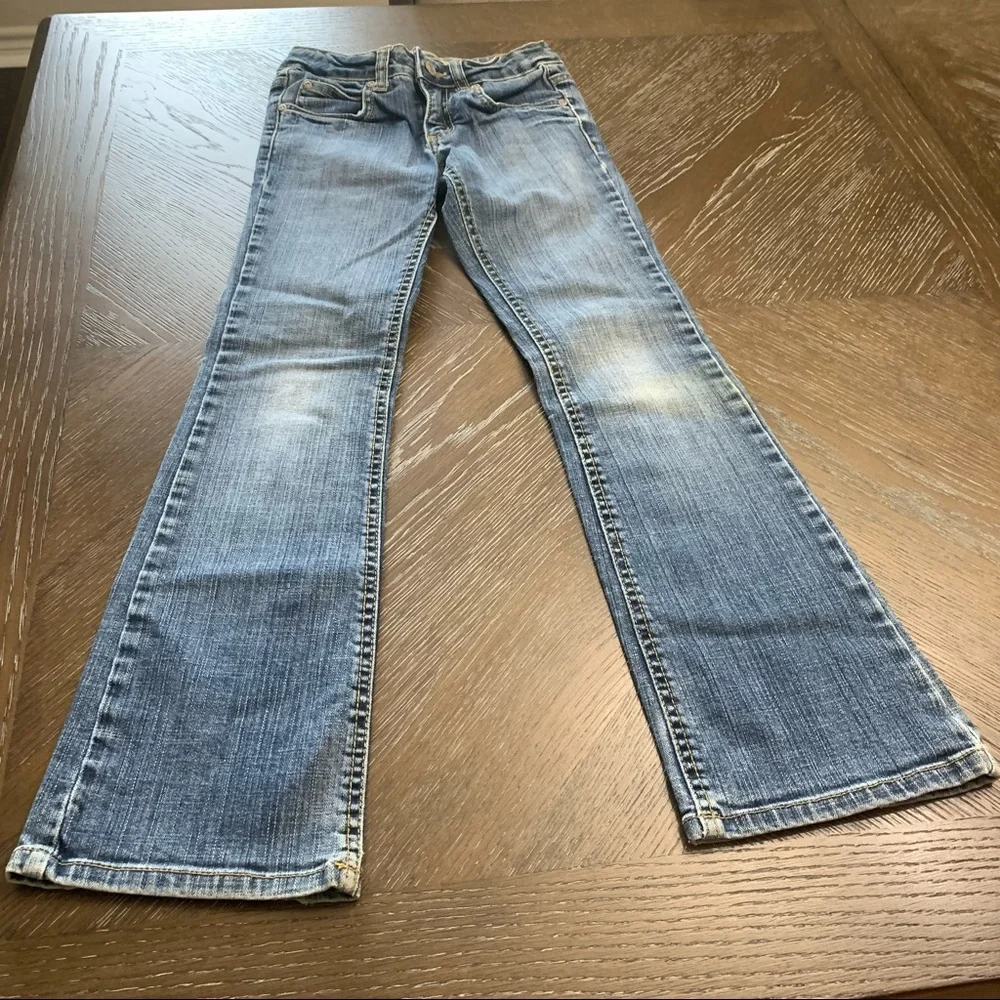 Old Navy denim faded hipster slim bootcut Jeans Size 10 slim
